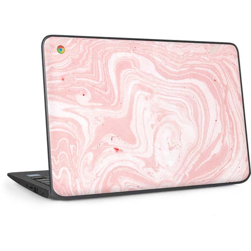 Pink Marbling HP Chromebook Skin