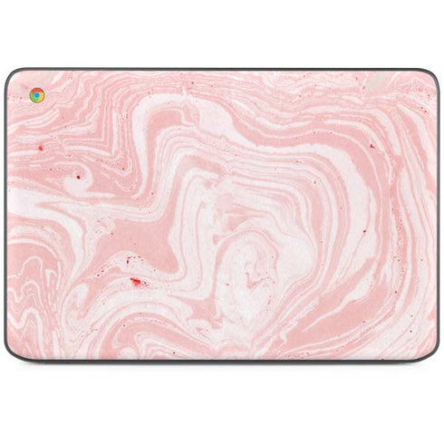 Pink Marbling HP Chromebook Skin