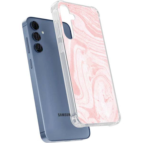 Pink Marbling Galaxy A55 5G Clear Case