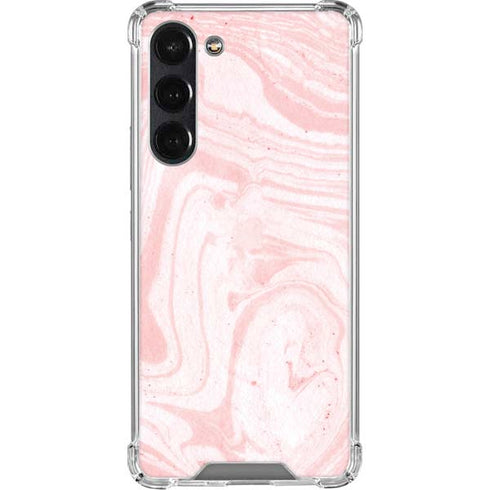 Pink Marbling Galaxy S24 FE Clear Case