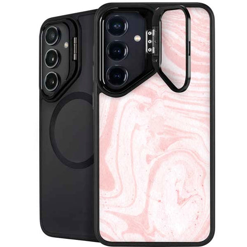 Pink Marbling Galaxy S24 FE Kickstand Case
