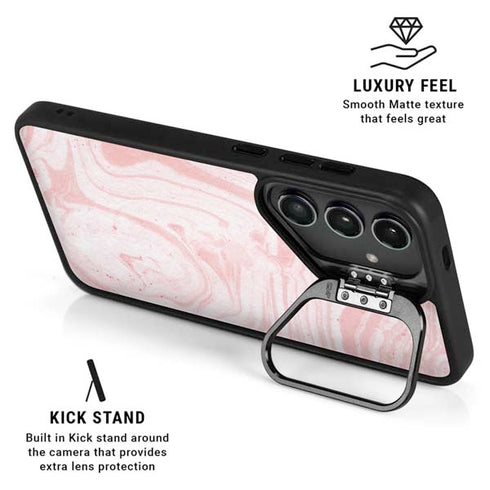 Pink Marbling Galaxy S24 FE Kickstand Case