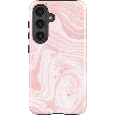 Pink Marbling Galaxy S25 Impact Case
