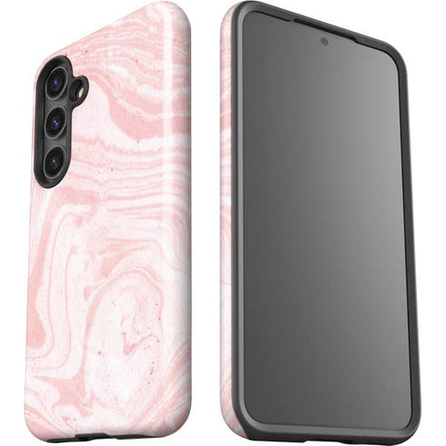 Pink Marbling Galaxy S25 Impact Case