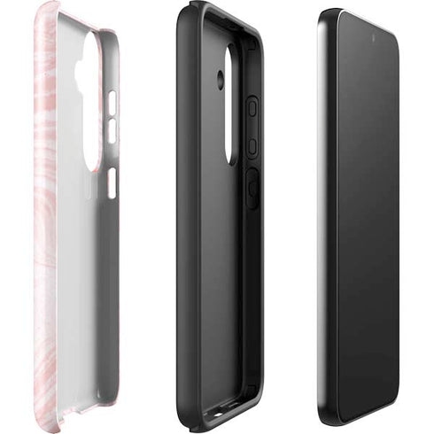 Pink Marbling Galaxy S25 Plus Impact Case