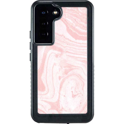 Pink Marbling Galaxy S24 Plus Waterproof Case