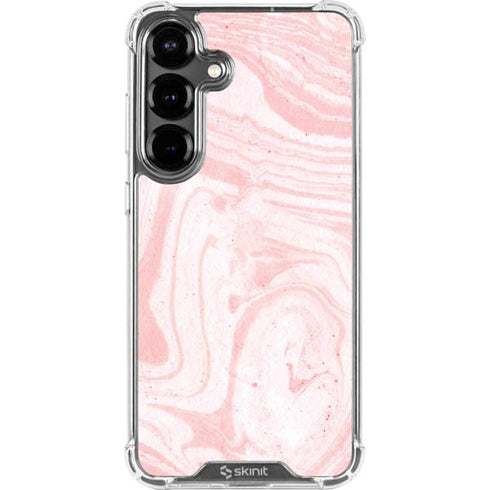Pink Marbling Galaxy S26 Clear Case