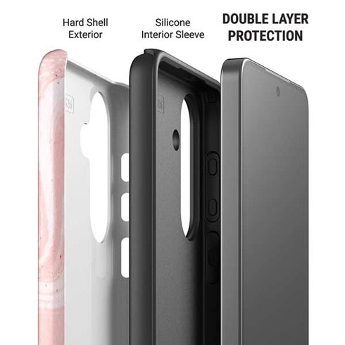 Pink Marbling Galaxy S26 Impact Case