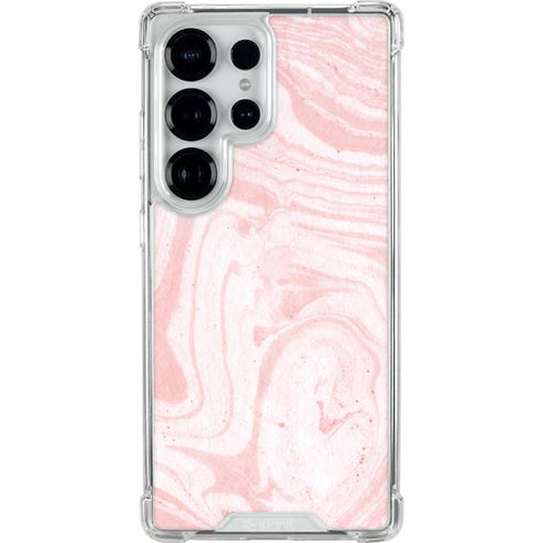 Pink Marbling Galaxy S26 Ultra Clear Case