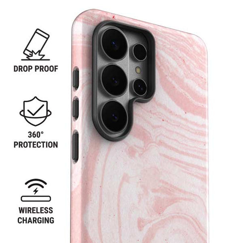 Pink Marbling Galaxy S26 Ultra Impact Case