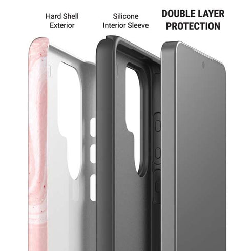 Pink Marbling Galaxy S26 Ultra Impact Case