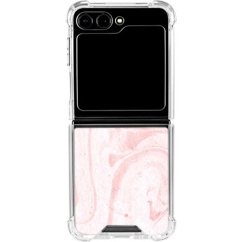 Pink Marbling Galaxy Z Flip6 Clear Case