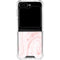 Pink Marbling Galaxy Z Flip6 Clear Case