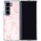 Pink Marbling Galaxy Z Fold5 5G Clear Case