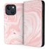 Pink Marbling iPhone 14 Plus Folio Case