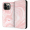 Pink Marbling iPhone 14 Pro Folio Case