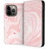 Pink Marbling iPhone 14 Pro Folio Case