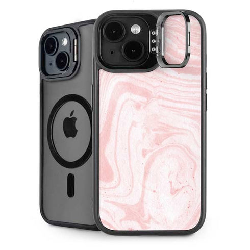 Pink Marbling iPhone 15 Kickstand Case