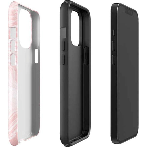 Pink Marbling iPhone 15 Pro Impact Case