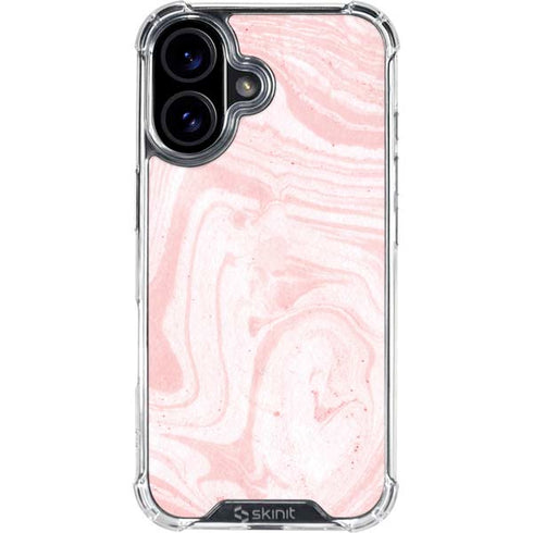 Pink Marbling iPhone 16 Clear Case