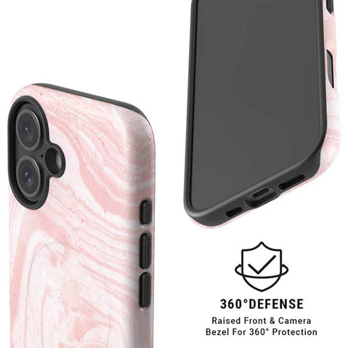 Pink Marbling iPhone 16 Magsafe Impact Case