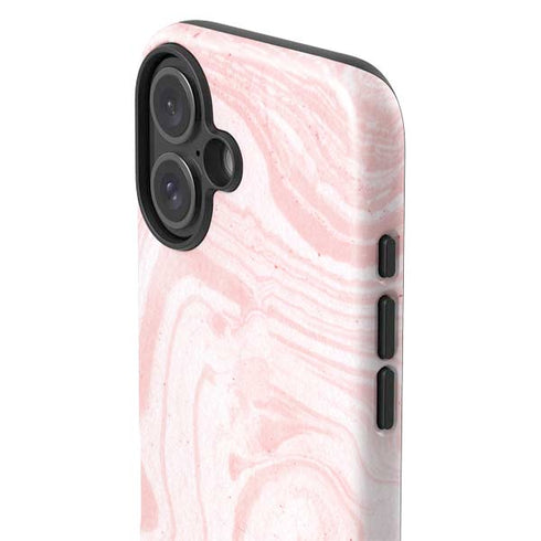Pink Marbling iPhone 16 Plus Impact Case