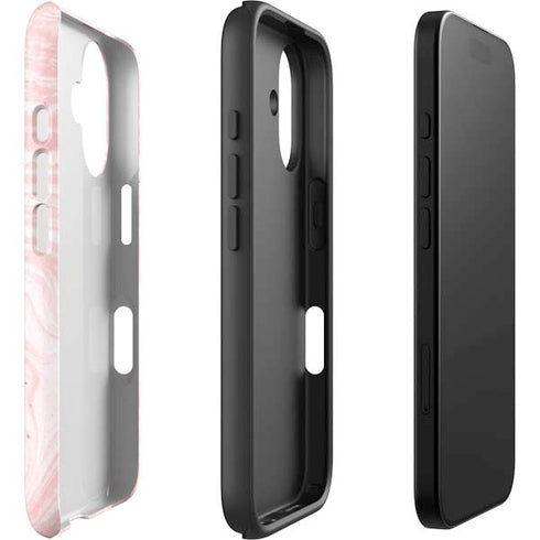 Pink Marbling iPhone 16 Plus Impact Case