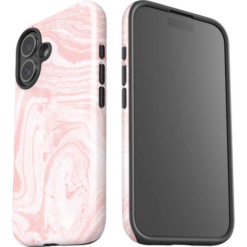Pink Marbling iPhone 16 Plus Impact Case