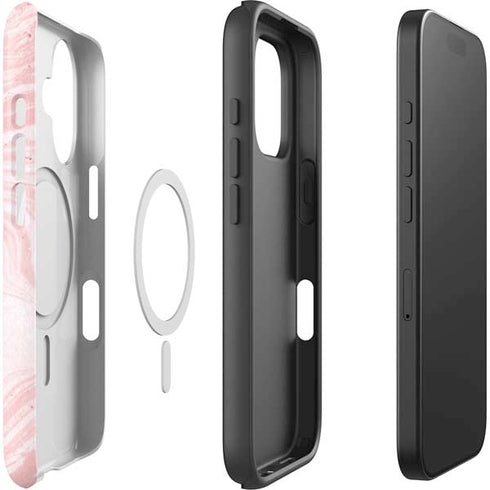 Pink Marbling iPhone 16 Plus Magsafe Impact Case