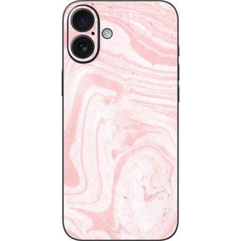 Pink Marbling iPhone 16 Plus Skin