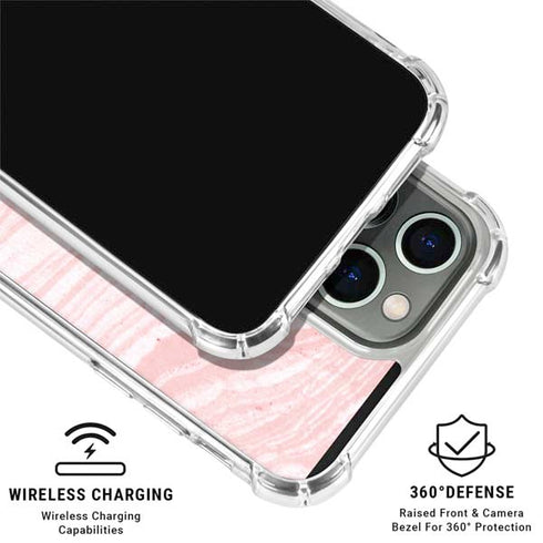 Pink Marbling iPhone 16 Pro Max Clear Case