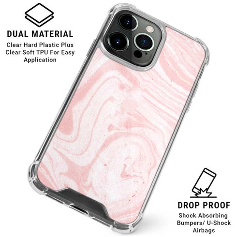 Pink Marbling iPhone 16 Pro Max Clear Case