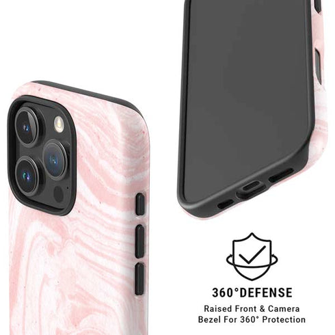 Pink Marbling iPhone 16 Pro Max Magsafe Impact Case