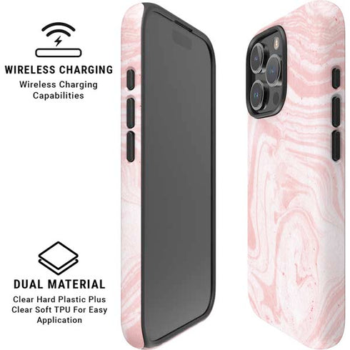 Pink Marbling iPhone 16 Pro Max Magsafe Impact Case