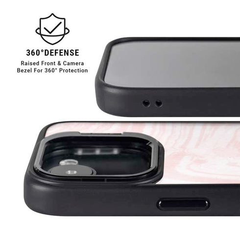 Pink Marbling iPhone 16e Kickstand Case