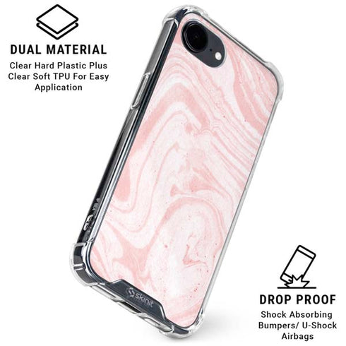 Pink Marbling iPhone 16e Clear Case