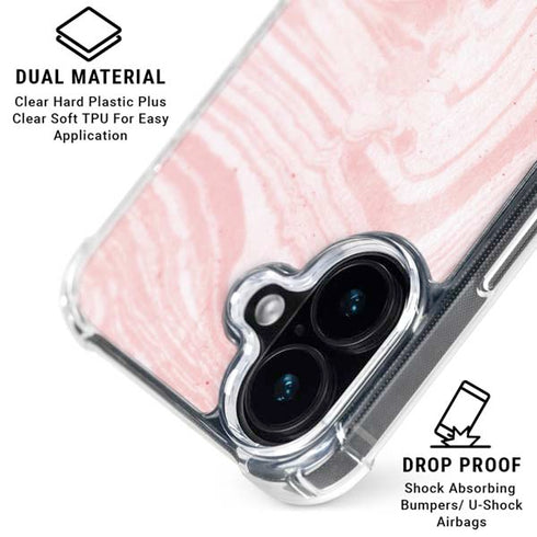 Pink Marbling iPhone 17 Clear Case
