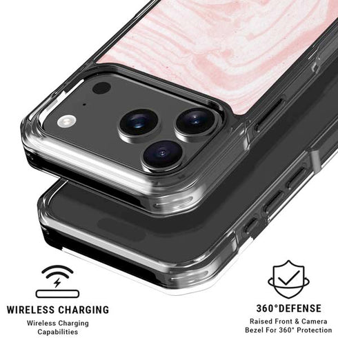 Pink Marbling iPhone 18 Pro Clear Case