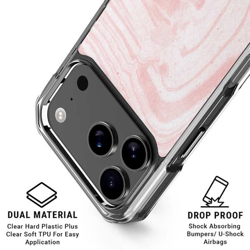 Pink Marbling iPhone 18 Pro Clear Case