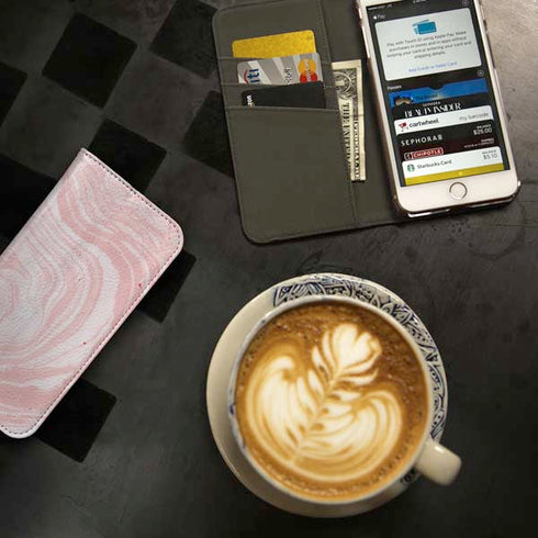 Pink Marbling iPhone 7 Folio Case