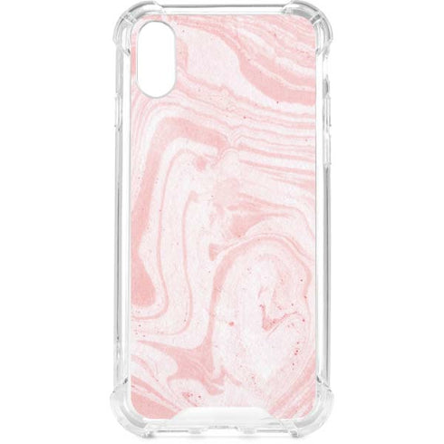 Pink Marbling iPhone XS Clear Case