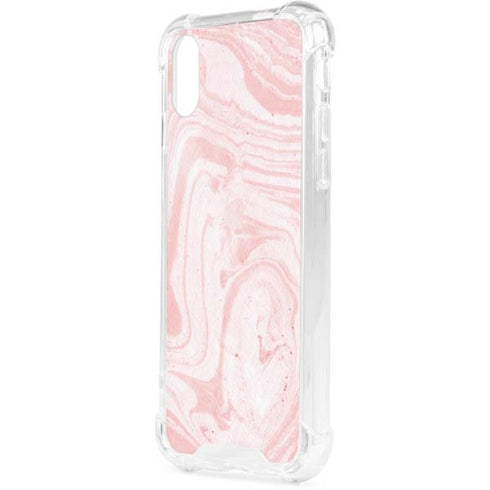 Pink Marbling iPhone XS Clear Case