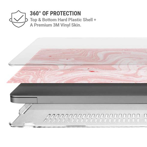 Pink Marbling MacBook Pro 14in (2021-24) Case plus Skin