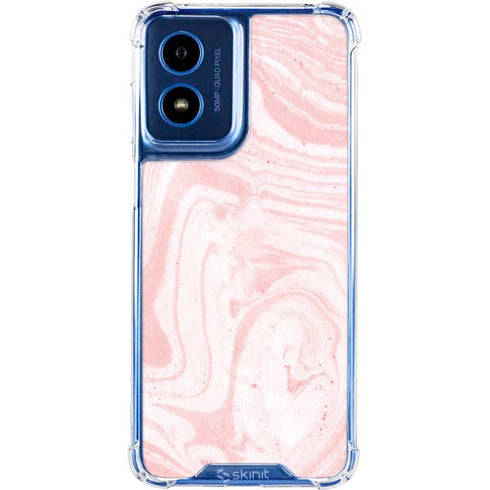 Pink Marbling Moto G 5G (2024) Clear Case