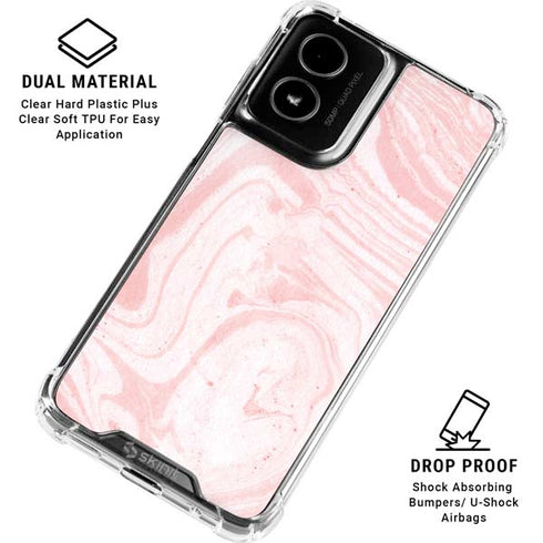Pink Marbling Moto G Power 5G (2024) Clear Case