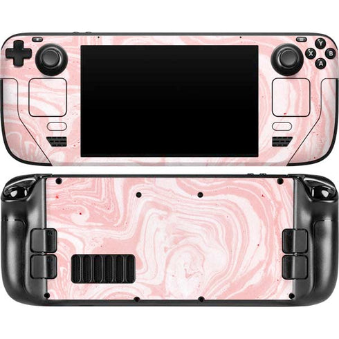 Pink Marbling Steam Deck Handheld Gaming Computer OLED Skin