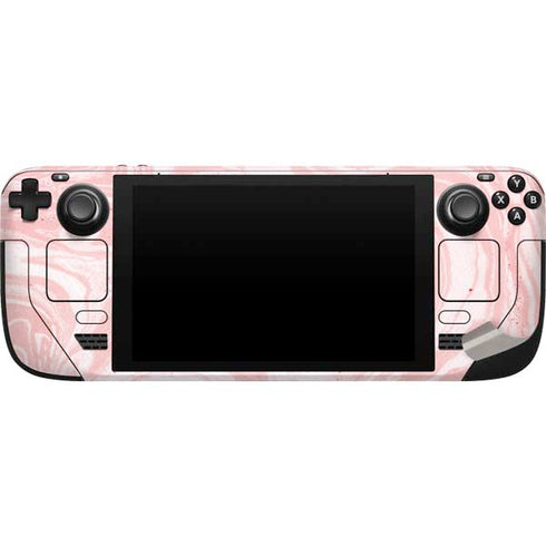 Pink Marbling Steam Deck Handheld Gaming Computer Skin