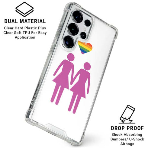 Pink Pride Galaxy S26 Ultra Clear Case