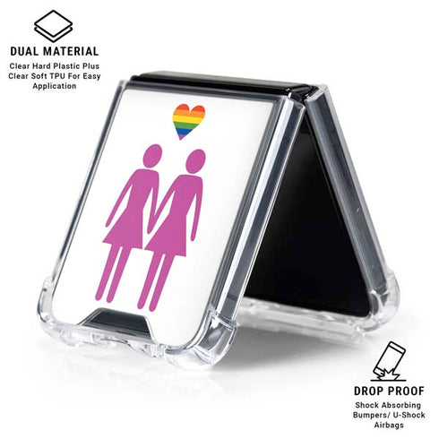 Pink Pride Galaxy Z Flip6 Clear Case