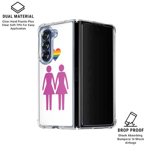 Pink Pride Galaxy Z Fold6 Clear Case